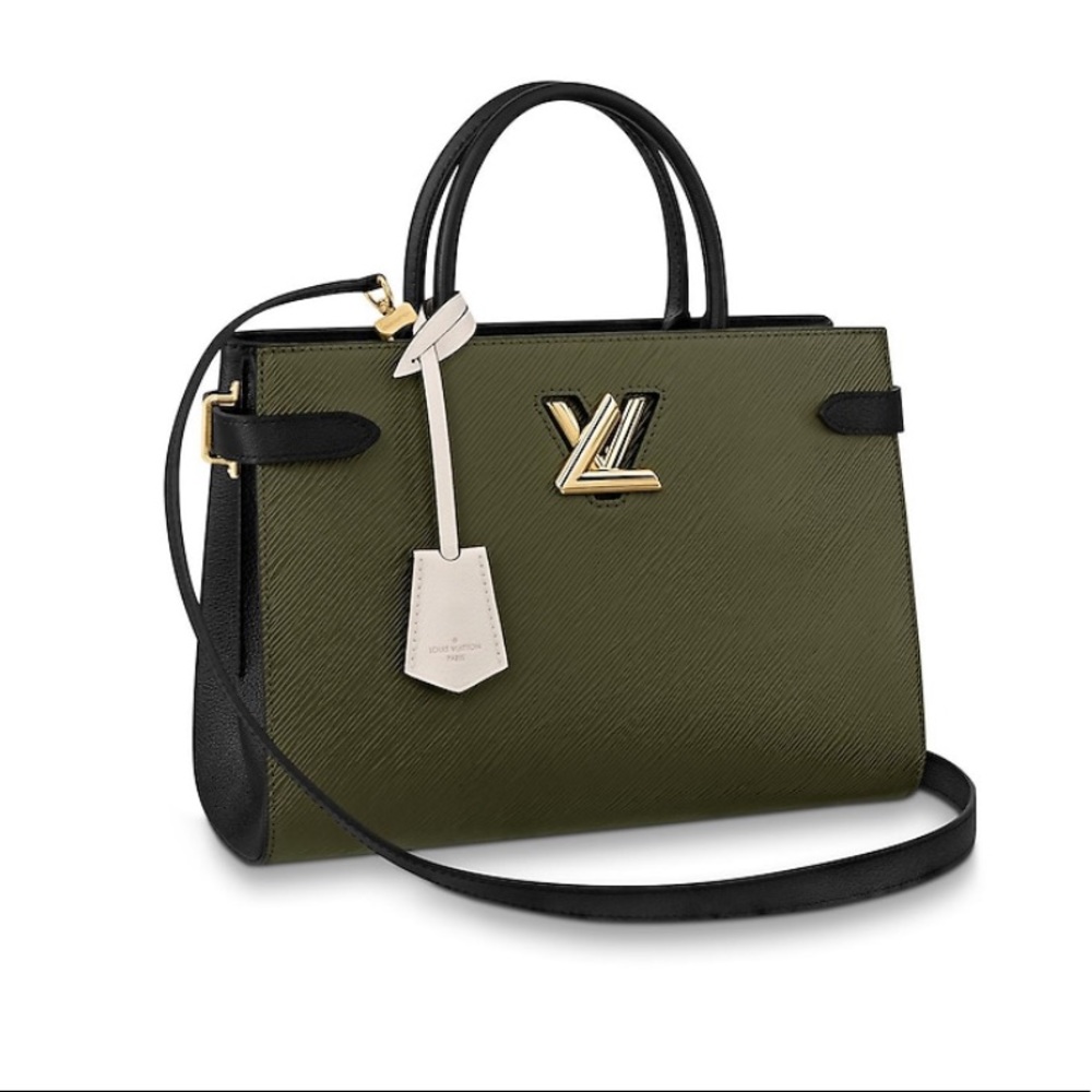 LIKE NEW LOUIS VUITTON leather twist tote +receipt